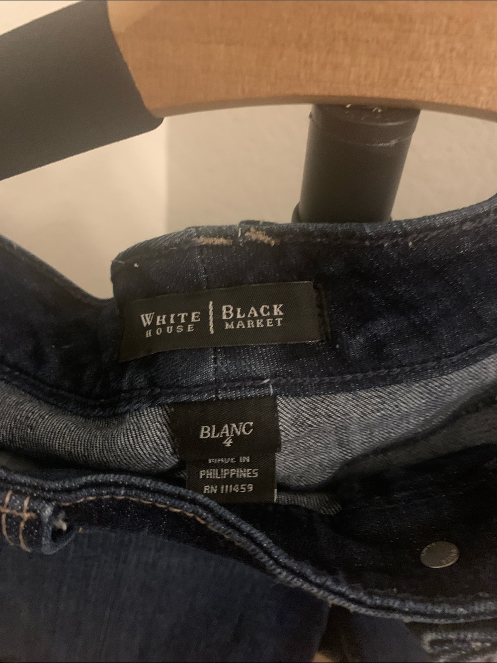 White House Black Market Dark Blue Denim Shorts - Picture 2 of 4